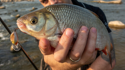 ide fish caught by the river © SebbPL