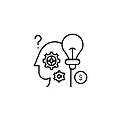 Idea and Imagination icon in vector. Logotype