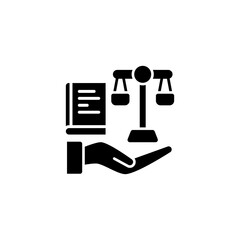 Law icon in vector. Logotype