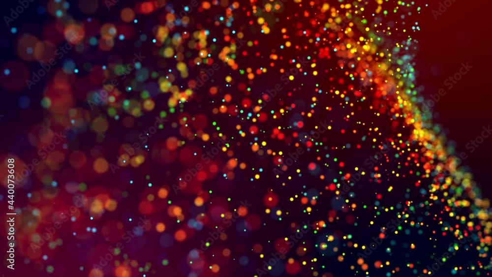 Aufkleber glitter magic multicolored particles fly and glow in viscous liquid with amazing shining bokeh for f