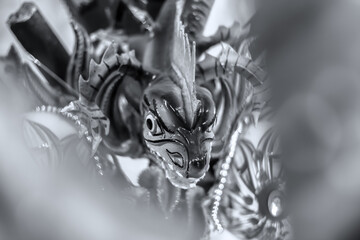 Mascara típica del baile de la diablada, es parte del folklore en Bolivia en Carnaval. Realizados...