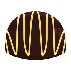 sweet chocolate dessert color illustration