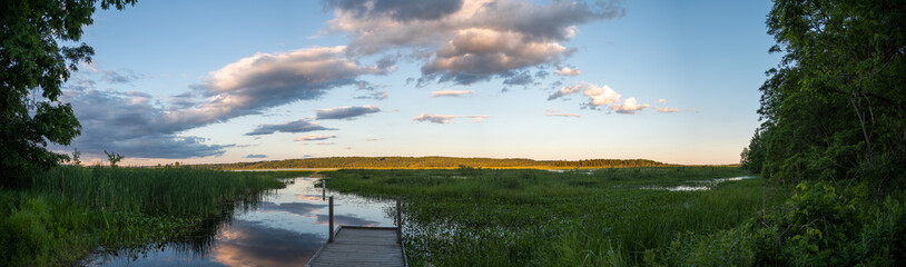 lake and mountains panorama