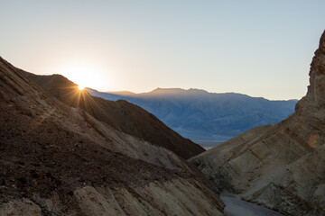 sunset over the mountains