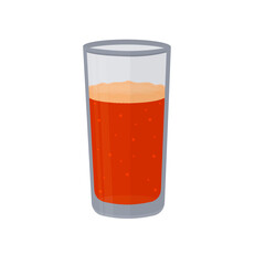 Soda. Glass with a drink, vector illustration