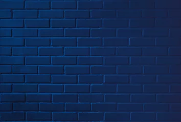 Photo sur Aluminium Mur de briques mur de briques bleues, texture de mur de fond de briques bleues, papier peint bleu foncé, fond de modèle