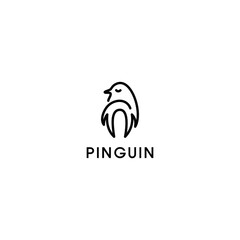 Penguin logo vector desain inspiration.