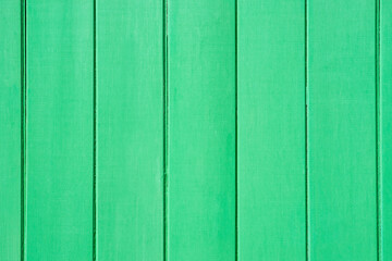 Green plank fence