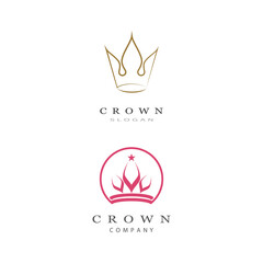 Royal King Queen Crown Elegant Luxury logo design