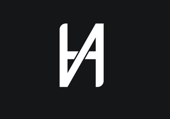 Fototapeta premium H A letter combination logo for your business