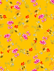 Fototapeta na wymiar floral digital print seamless 