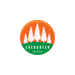 Obraz premium pine evergreen fir hemlock spruce conifer cedar Christmas tree Logo design vector