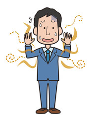体臭が気になるスーツ姿の男性