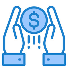 Money blue style icon