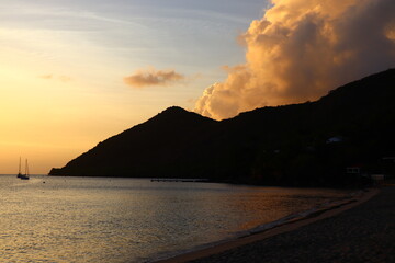 Coucher de soleil Grande Anse d'Arlet Martinique Antilles Françaises