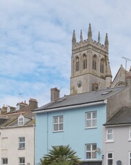 The cathedral and the city in Brixham town