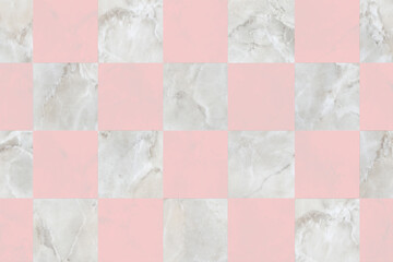 ピンクと大理石の格子柄イメージ