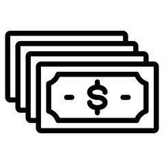Money outline style icon