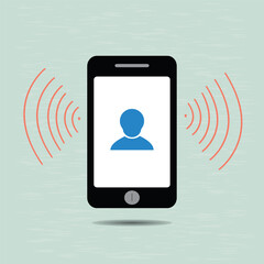 Iconof people  talk and smart phone,vector eps10