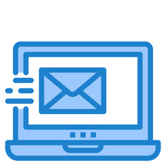 Email blue style icon