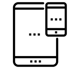 Responsive outline style icon