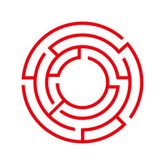 Labyrinth line icon vector illustration 