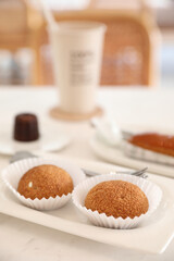 choux cream in close up
