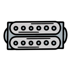 Guitar Pickup Humbucker for musicians, hand drawn doodle icon