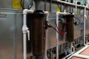 Automatic water filtration system. car wash concept