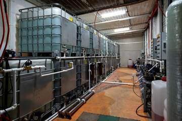 Automatic water filtration system. car wash concept