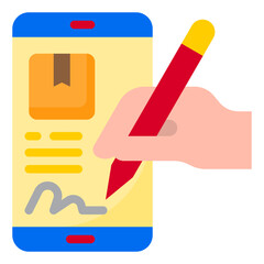 Digital sign flat style icon