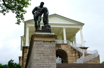 Heracles statue in Cameron gallery of Catherine palace, Tsarskoe Selo (Pushkin), Saint Petersburg, Russia