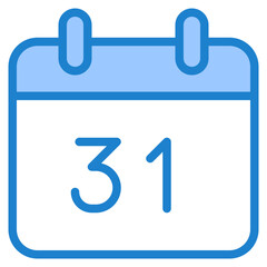 Calendar blue style icon