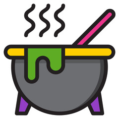 Cauldron color line style icon