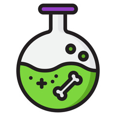 Poison color line style icon