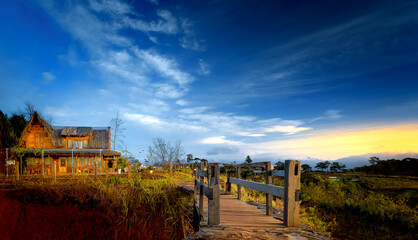 Obraz premium The house in highland. Lamdong provincee, Vietnam.