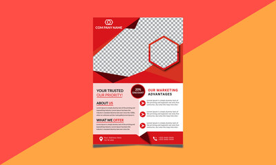 modern corporate flyer design template 