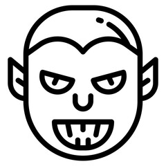 Dracula outline style icon