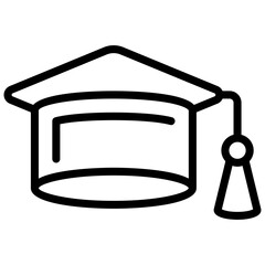 Academic cap icon, vector design of mortarboard