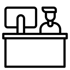 Customer outline style icon