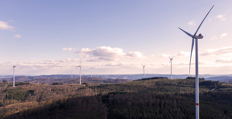 a wind turbine farm panorama