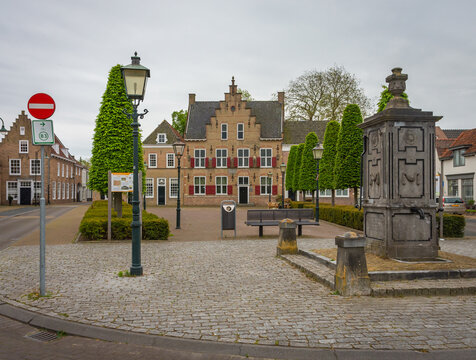Historical centre of dutch city Sint Maartensdijk, Province Zeeland