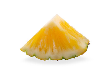 Pineapple slices isolated on white background