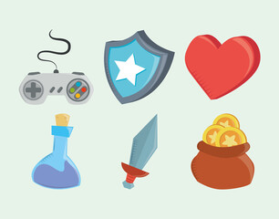 video game collection © Stockgiu