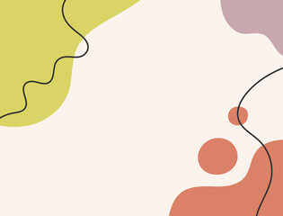 Modern abstract background drawn by hand. Trendy design template. Vector illustration.