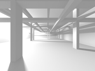 Obraz premium White Modern Background. Abstract Building Concept