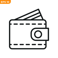 wallet icon symbol template for graphic and web design collection logo vector illustration