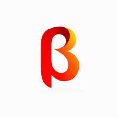 beta logo with modern concept - obrazy, fototapety, plakaty