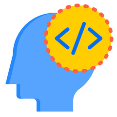 Coding flat style icon