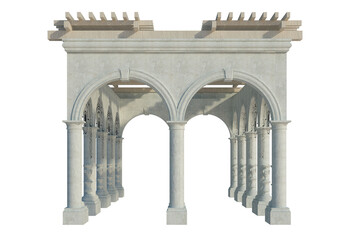 Fototapeta premium 3d Render Building Structure On Isolated